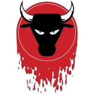 Bull head on blood