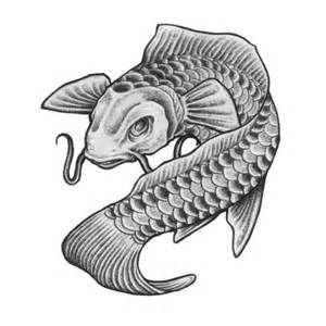 Angry Koi fish tattoo design