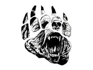 Big paw of bear