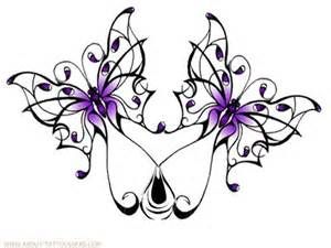Black and violet butterflies