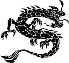 Black dragon tattoo