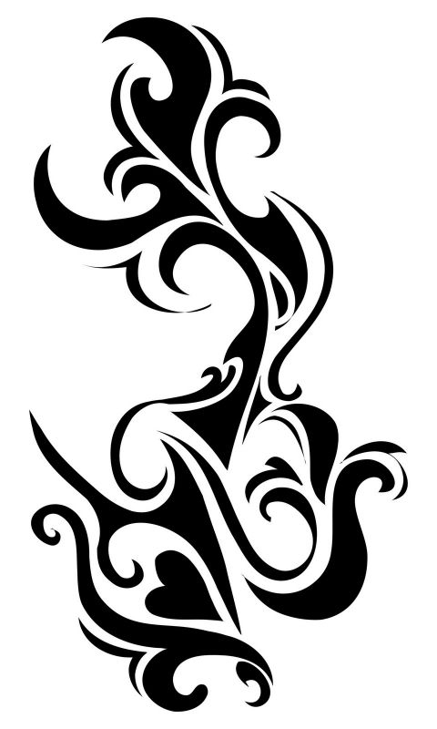 Black tribal tattoo design