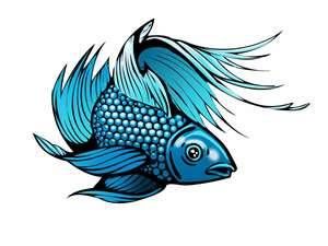 Pretty fish as tattoo design