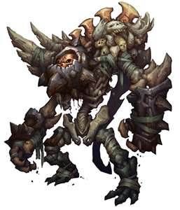 Brown monster with head of bird