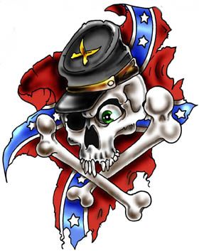 Flag with skull and bones