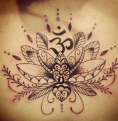 Tattoo flower lotus in a decorative form