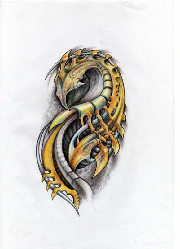 Gold tribal tattoo design