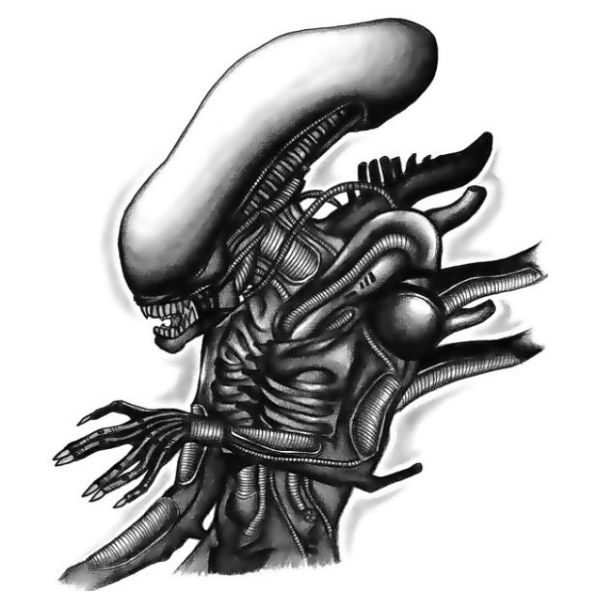 Alien body  tattoo design