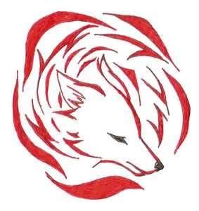 Red motive with fox