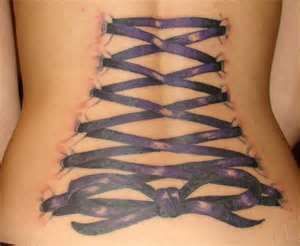 Tattoo with ribbon