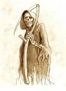 Skeleton with scynthe