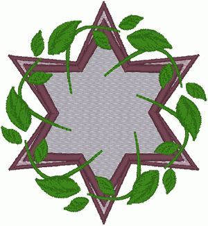 Star with rush of leafs