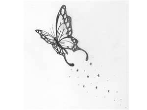 Flying insect with small stars