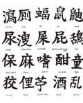 Designs with chinese signs
