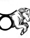 Taurus with his symbol
