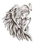 Praying angel tattoo