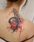 Black and red tattoo