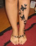 Black butterflies way tattoo