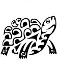 Turtle in tribal style
