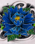Fantastic blue peony