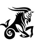 Black capricorn sign