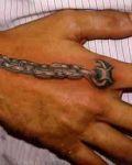 Chain tattoo on hand