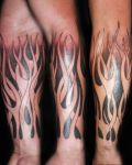 Tattoo with tribal fires