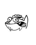Funny fish with cigar