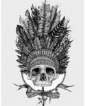 Indian skull tattoo design