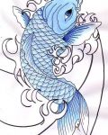 Blue Koi fish