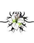 White lily with tribal patterns