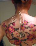 Pink cherry blossom tattoo
