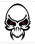 Skull with red eyes