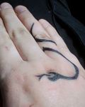 Snake on the fingers