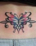 Tattoo with tribal butterfly