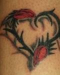 Tribal heart with flowers