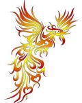 Yellow and red phoenix