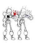 Two robots without heart