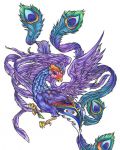 Phoenix with peacock wings