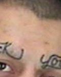Tattoo on the forehead