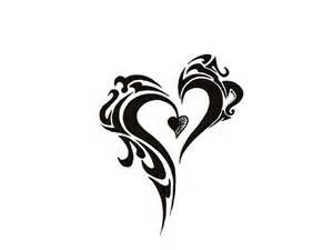 Tribal heart tattoo design