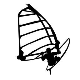 Windsurfing motive for tattoo