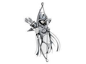 Woman with bow and arrows