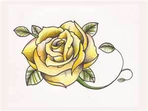Rose with small leafs