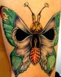 Butterfly with skull motive