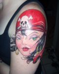 Pirate woman tattoo