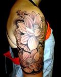 Two lotus tattoo
